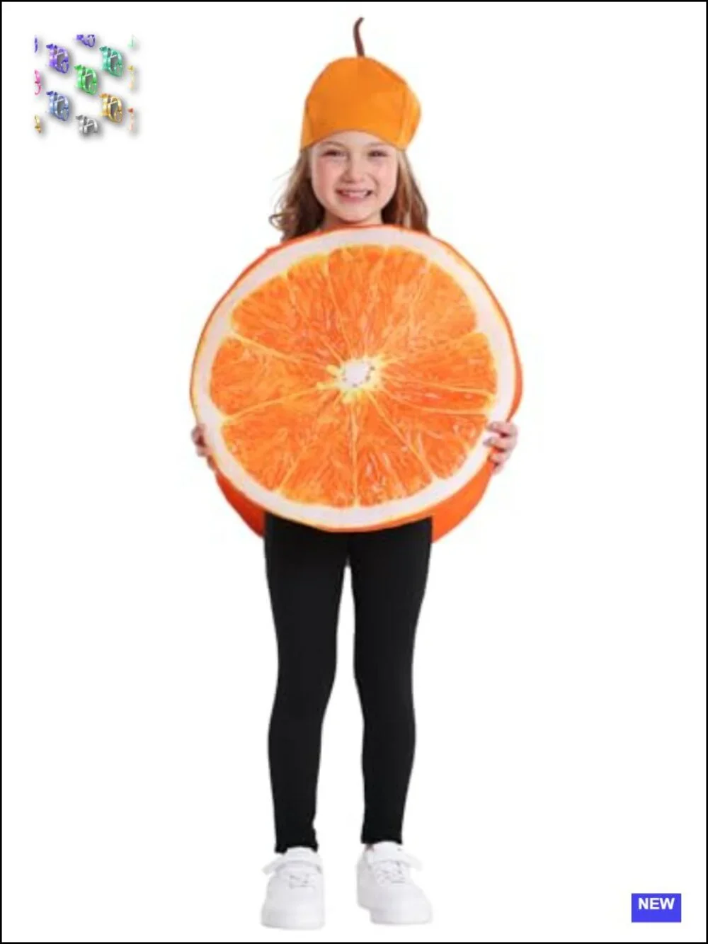 Kids Orange Slice Costume with Hat for 3-5Y